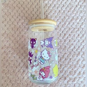 🎀HELLO KITTY & FRIENDS GLASS TUMBLER!